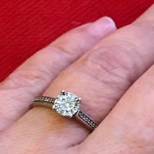 White Gold and Multi Diamond Ring SZ 8